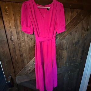 Elegant Pink Midi Dress